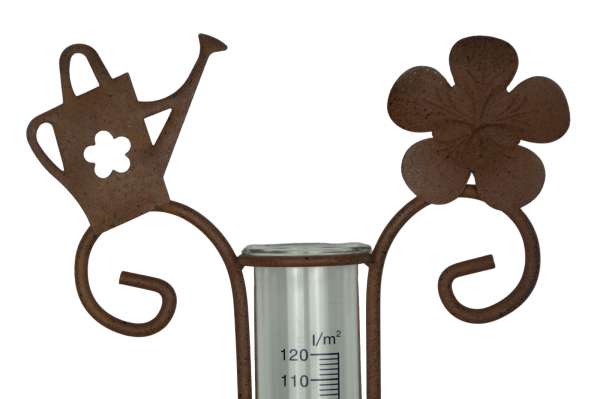 Schöner Regenmesser Blume und Gießkanne ca. 120 cm - Gartendekoration